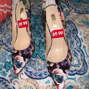 Guess multi colored heels